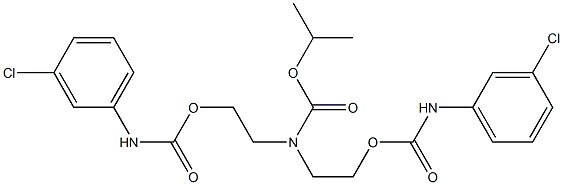 isopropyl bis(2-{[(3-chloroanilino)carbonyl]oxy}ethyl)carbamate 구조식 이미지