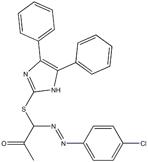 1-[(4-chlorophenyl)diazenyl]-1-[(4,5-diphenyl-1H-imidazol-2-yl)sulfanyl]acetone Structure