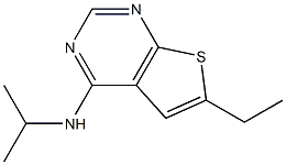 N-(6-ethylthieno[2,3-d]pyrimidin-4-yl)-N-isopropylamine 구조식 이미지