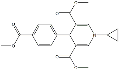 dimethyl 1-cyclopropyl-4-[4-(methoxycarbonyl)phenyl]-1,4-dihydro-3,5-pyridinedicarboxylate Structure