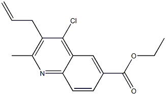 ethyl 3-allyl-4-chloro-2-methyl-6-quinolinecarboxylate 구조식 이미지