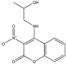 3-nitro-4-[(2-hydroxypropyl)amino]-2H-chromen-2-one Structure