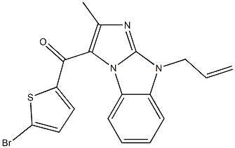 (9-allyl-2-methyl-9H-imidazo[1,2-a]benzimidazol-3-yl)(5-bromo-2-thienyl)methanone 구조식 이미지