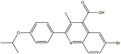6-bromo-2-(4-isopropoxyphenyl)-3-methyl-4-quinolinecarboxylic acid Structure