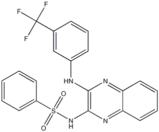 N-{3-[3-(trifluoromethyl)anilino]-2-quinoxalinyl}benzenesulfonamide Structure