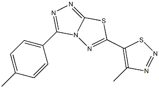 3-(4-methylphenyl)-6-(4-methyl-1,2,3-thiadiazol-5-yl)[1,2,4]triazolo[3,4-b][1,3,4]thiadiazole Structure