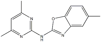 N-(4,6-dimethyl-2-pyrimidinyl)-N-(5-methyl-1,3-benzoxazol-2-yl)amine Structure