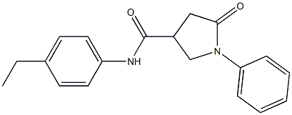 N-(4-ethylphenyl)-5-oxo-1-phenyl-3-pyrrolidinecarboxamide Structure