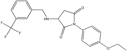 1-(4-ethoxyphenyl)-3-{[3-(trifluoromethyl)benzyl]amino}-2,5-pyrrolidinedione 구조식 이미지