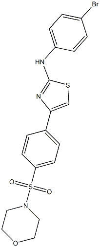 N-(4-bromophenyl)-4-[4-(4-morpholinylsulfonyl)phenyl]-1,3-thiazol-2-amine Structure