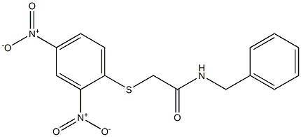 N-benzyl-2-({2,4-bisnitrophenyl}sulfanyl)acetamide 구조식 이미지