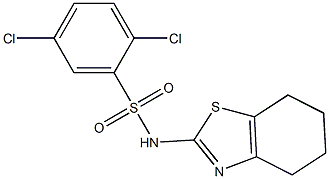 2,5-dichloro-N-(4,5,6,7-tetrahydro-1,3-benzothiazol-2-yl)benzenesulfonamide 구조식 이미지
