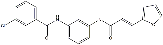 3-chloro-N-(3-{[3-(2-furyl)acryloyl]amino}phenyl)benzamide Structure