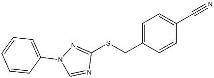 4-{[(1-phenyl-1H-1,2,4-triazol-3-yl)sulfanyl]methyl}benzonitrile 구조식 이미지