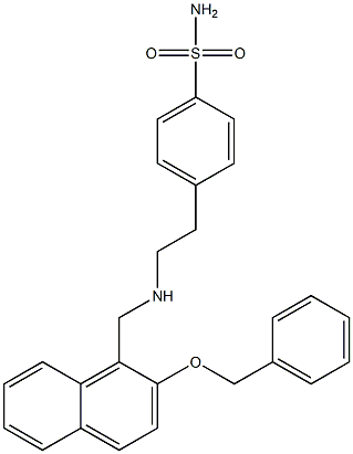 4-[2-({[2-(benzyloxy)-1-naphthyl]methyl}amino)ethyl]benzenesulfonamide Structure