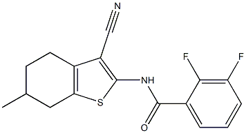 N-(3-cyano-6-methyl-4,5,6,7-tetrahydro-1-benzothien-2-yl)-2,3-difluorobenzamide 구조식 이미지