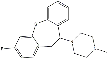 1-(3-fluoro-10,11-dihydrodibenzo[b,f]thiepin-10-yl)-4-methylpiperazine 구조식 이미지