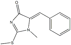 5-benzylidene-1-methyl-2-(methylsulfanyl)-1,5-dihydro-4H-imidazol-4-one 구조식 이미지