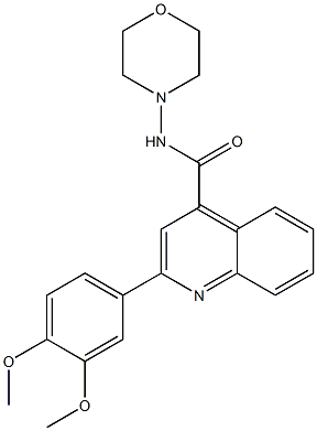 2-(3,4-dimethoxyphenyl)-N-(4-morpholinyl)-4-quinolinecarboxamide 구조식 이미지