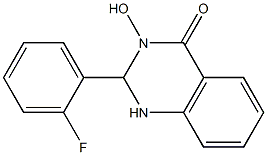 2-(2-fluorophenyl)-3-hydroxy-2,3-dihydro-4(1H)-quinazolinone Structure