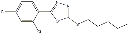 2-(2,4-dichlorophenyl)-5-(pentylsulfanyl)-1,3,4-oxadiazole Structure
