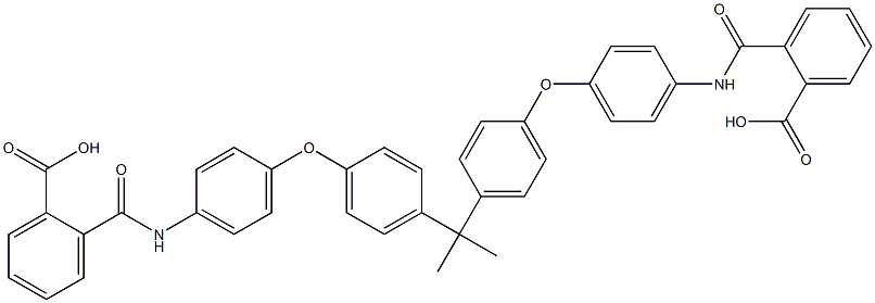 2-[(4-{4-[1-(4-{4-[(2-carboxybenzoyl)amino]phenoxy}phenyl)-1-methylethyl]phenoxy}anilino)carbonyl]benzoic acid Structure