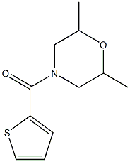 2,6-dimethyl-4-(2-thienylcarbonyl)morpholine Structure