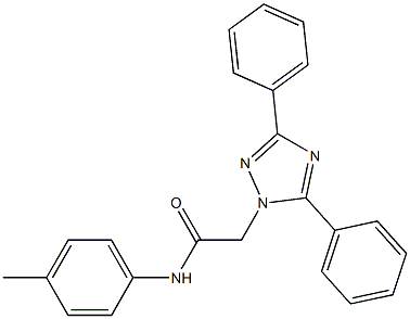 2-(3,5-diphenyl-1H-1,2,4-triazol-1-yl)-N-(4-methylphenyl)acetamide 구조식 이미지