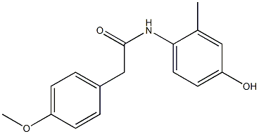 N-(4-hydroxy-2-methylphenyl)-2-(4-methoxyphenyl)acetamide 구조식 이미지