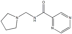 N-(1-pyrrolidinylmethyl)-2-pyrazinecarboxamide Structure