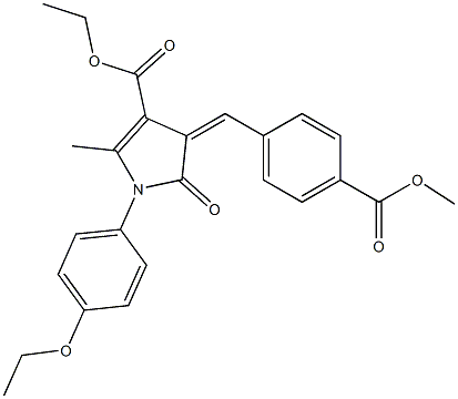 ethyl 1-(4-ethoxyphenyl)-4-[4-(methoxycarbonyl)benzylidene]-2-methyl-5-oxo-4,5-dihydro-1H-pyrrole-3-carboxylate 구조식 이미지