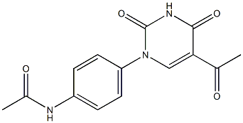 N-[4-(5-acetyl-2,4-dioxo-3,4-dihydro-1(2H)-pyrimidinyl)phenyl]acetamide 구조식 이미지