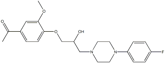 1-(4-{3-[4-(4-fluorophenyl)-1-piperazinyl]-2-hydroxypropoxy}-3-methoxyphenyl)ethanone Structure