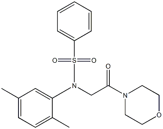 N-(2,5-dimethylphenyl)-N-[2-(4-morpholinyl)-2-oxoethyl]benzenesulfonamide 구조식 이미지