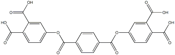 4-{[(4-{[(3,4-dicarboxyphenyl)oxy]carbonyl}phenyl)carbonyl]oxy}benzene-1,2-dicarboxylic acid Structure