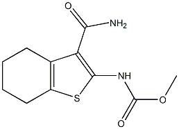 methyl 3-(aminocarbonyl)-4,5,6,7-tetrahydro-1-benzothien-2-ylcarbamate 구조식 이미지