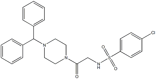 N-[2-(4-benzhydryl-1-piperazinyl)-2-oxoethyl]-4-chlorobenzenesulfonamide Structure