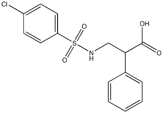 N-[(4-chlorophenyl)sulfonyl]-3-phenyl-beta-alanine 구조식 이미지