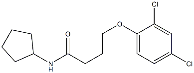 N-cyclopentyl-4-(2,4-dichlorophenoxy)butanamide 구조식 이미지