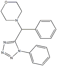 4-[phenyl(1-phenyl-1H-tetraazol-5-yl)methyl]morpholine 구조식 이미지