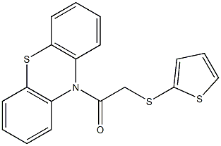 2-oxo-2-(10H-phenothiazin-10-yl)ethyl 2-thienyl sulfide 구조식 이미지