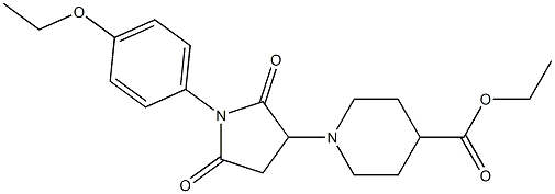 ethyl 1-[1-(4-ethoxyphenyl)-2,5-dioxo-3-pyrrolidinyl]-4-piperidinecarboxylate 구조식 이미지