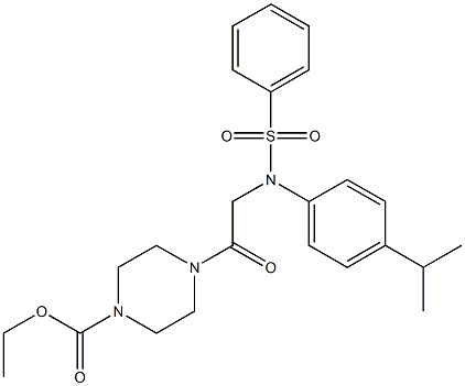 ethyl 4-{[4-isopropyl(phenylsulfonyl)anilino]acetyl}piperazine-1-carboxylate 구조식 이미지