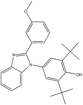 2,6-ditert-butyl-4-[2-(3-methoxyphenyl)-1H-benzimidazol-1-yl]phenol 구조식 이미지