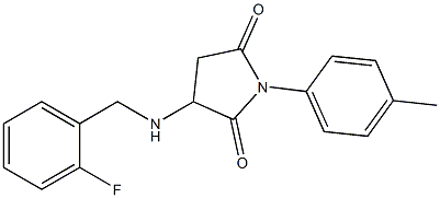 3-[(2-fluorobenzyl)amino]-1-(4-methylphenyl)-2,5-pyrrolidinedione Structure