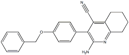 2-amino-3-[4-(benzyloxy)phenyl]-5,6,7,8-tetrahydro-4-quinolinecarbonitrile 구조식 이미지