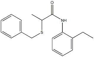 2-(benzylsulfanyl)-N-(2-ethylphenyl)propanamide Structure