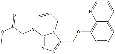 methyl ({4-allyl-5-[(8-quinolinyloxy)methyl]-4H-1,2,4-triazol-3-yl}sulfanyl)acetate Structure