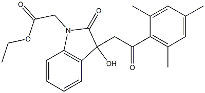 ethyl [3-hydroxy-3-(2-mesityl-2-oxoethyl)-2-oxo-2,3-dihydro-1H-indol-1-yl]acetate 구조식 이미지