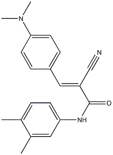 2-cyano-3-[4-(dimethylamino)phenyl]-N-(3,4-dimethylphenyl)acrylamide Structure